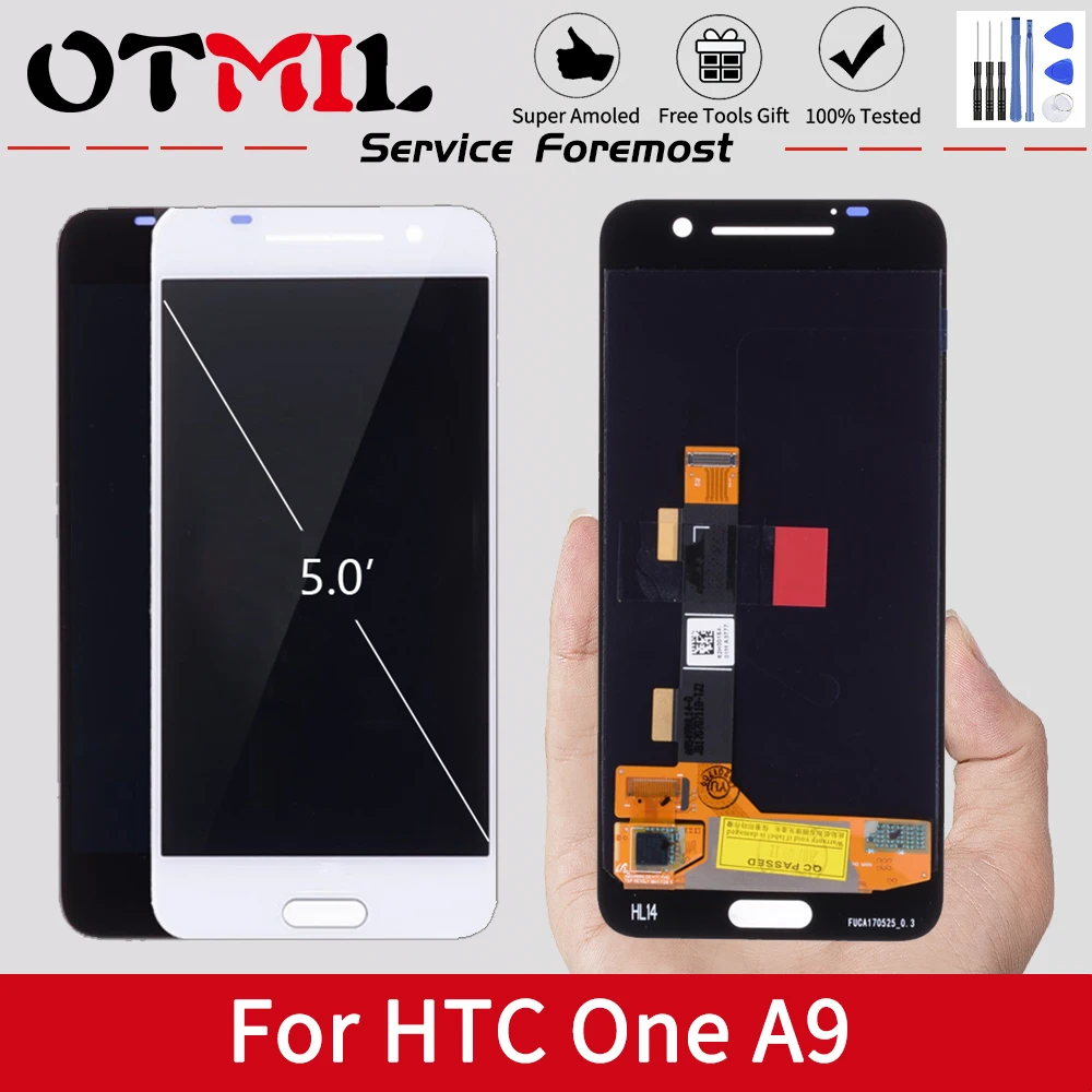 Super AMOLED 5 0 &quotдля HTC A9 дисплей ЖК экран дигитайзер в сборе один для ONE сенсорный