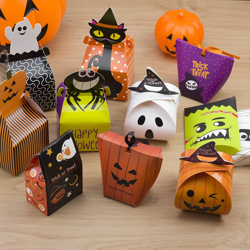 10 шт. Подарочная сумка для конфет на Хэллоуин трюка или лечения призрака Детская