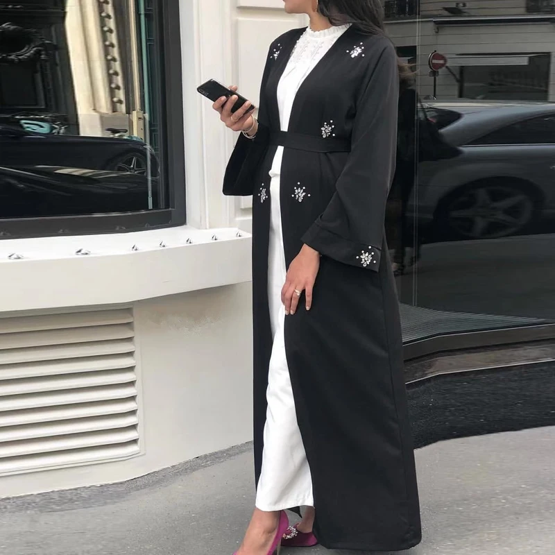 Abaya Kimono Muslim Hijab Dress Women Abayas Caftan Marocain Kaftan Robe Femme Dubai Tesettur Elbise Turkish Islamic Clothing