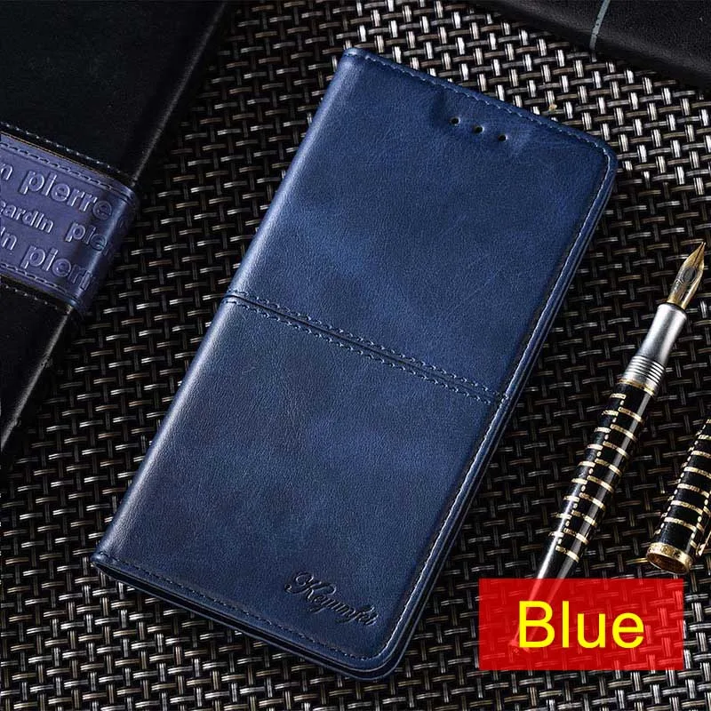 Blue Кожаный чехол-книжка для sony Xperia Z4 Z5 XZ XZ1 XZ2 XZ3 XZ4 XZ5 Xperia L1 L2 L3 5 10 VISA кошелек с отделением для карт Магнитный чехол - Цвет: Blue