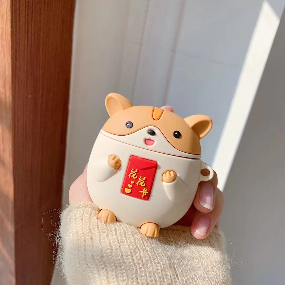 1137D Чехол для наушников для AirPods, чехол, силиконовый, милый, любовь, аниме, защитный чехол для Apple Air pods 2, чехол для наушников, кольцевой ремешок - Цвет: 1137D