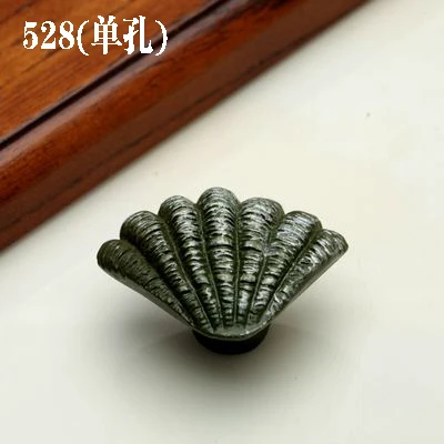 528 Small shell 1 шт. морская серия полимерные ручки тянет ручка ящика шкафа и ручка для домашнего оборудования дверные ручки для мебели морская Морская звезда - Цвет: 528 Small shell