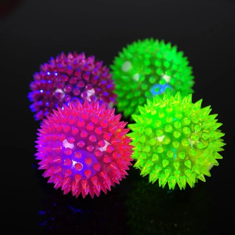 

Motion Activate Flashing Light Stress Elastic Ball Soft Rubbe Ball Children Light Small Ball Baby Toys Random Color