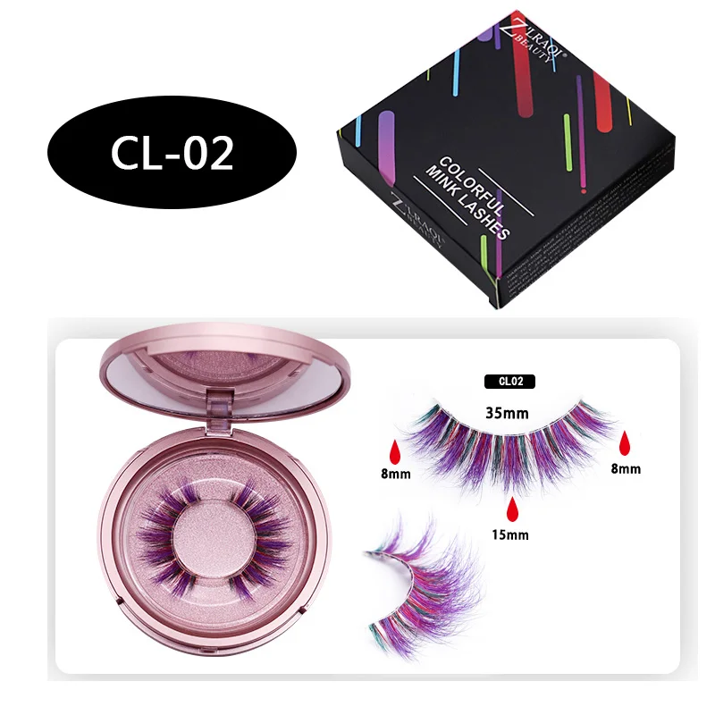 Z'LRAQI BEAUTY 3d норковые ресницы для макияжа 25 мм натуральный макияж 9D красочные