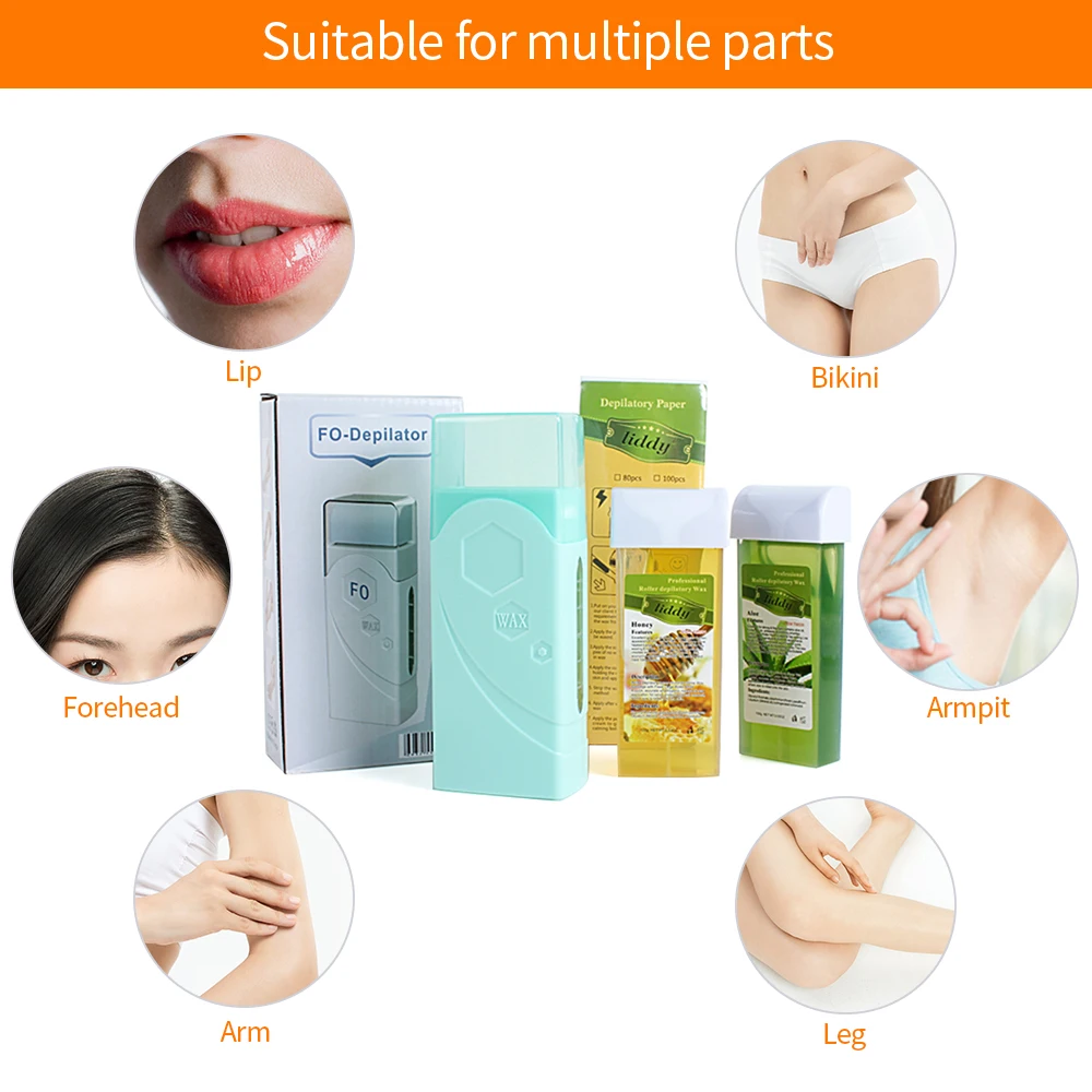 Восковой аппарат для удаления волос 4 в 1 40 Вт восковой нагреватель губ лба тела