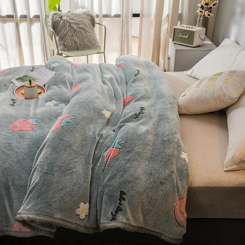 

Cartoon Blankets Mantas Cama Decke Deken Koc for Nap Beds Sofa Para Bebe Coperta Divano Throw Flannel Fluffy All Season Winter