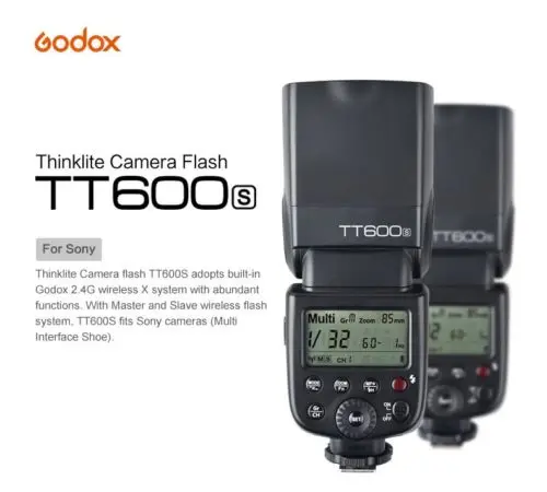 Беспроводная вспышка Godox TT600 TT600S 2 4G 1/8000s для Sony A9 A7 A7S A7R II A6500 A6300 A6000 A99 RX10|flash