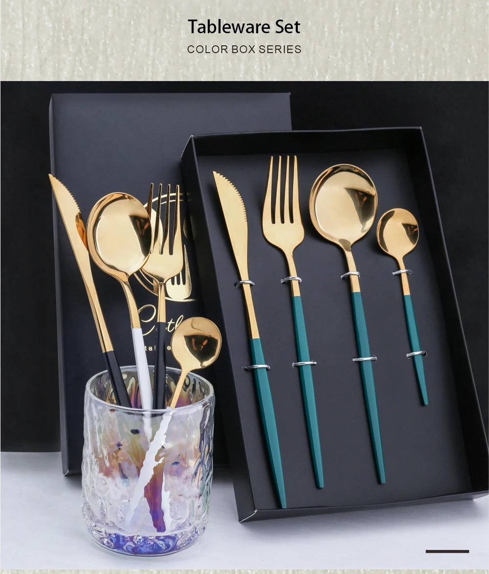 

4 шт./набор, столовые приборы из нержавеющей стали