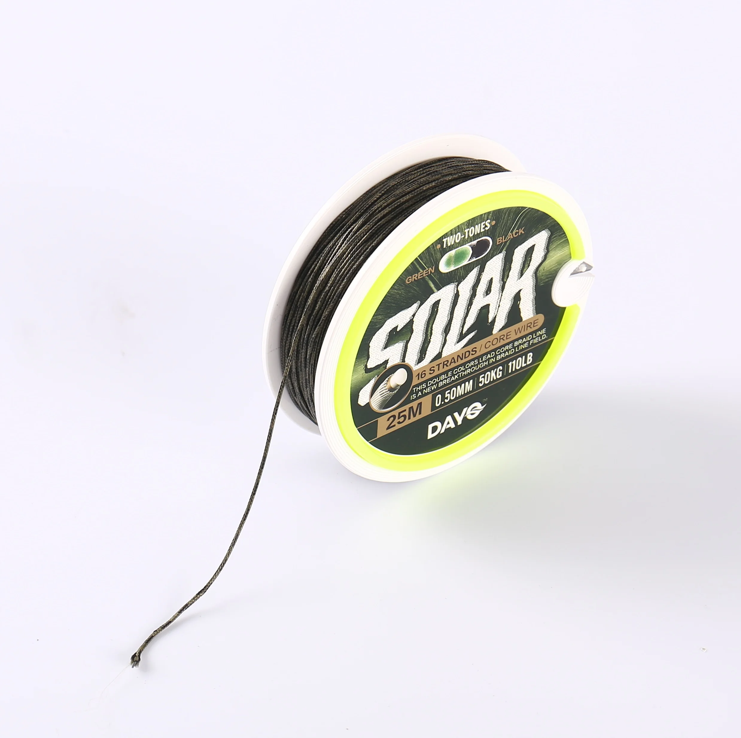 619125 DAYO LEAD CORE BRAID LINE SOLAR 0 50 мм длина 25 метров кг 110 LB черно зеленый цвет ЛИДКОР