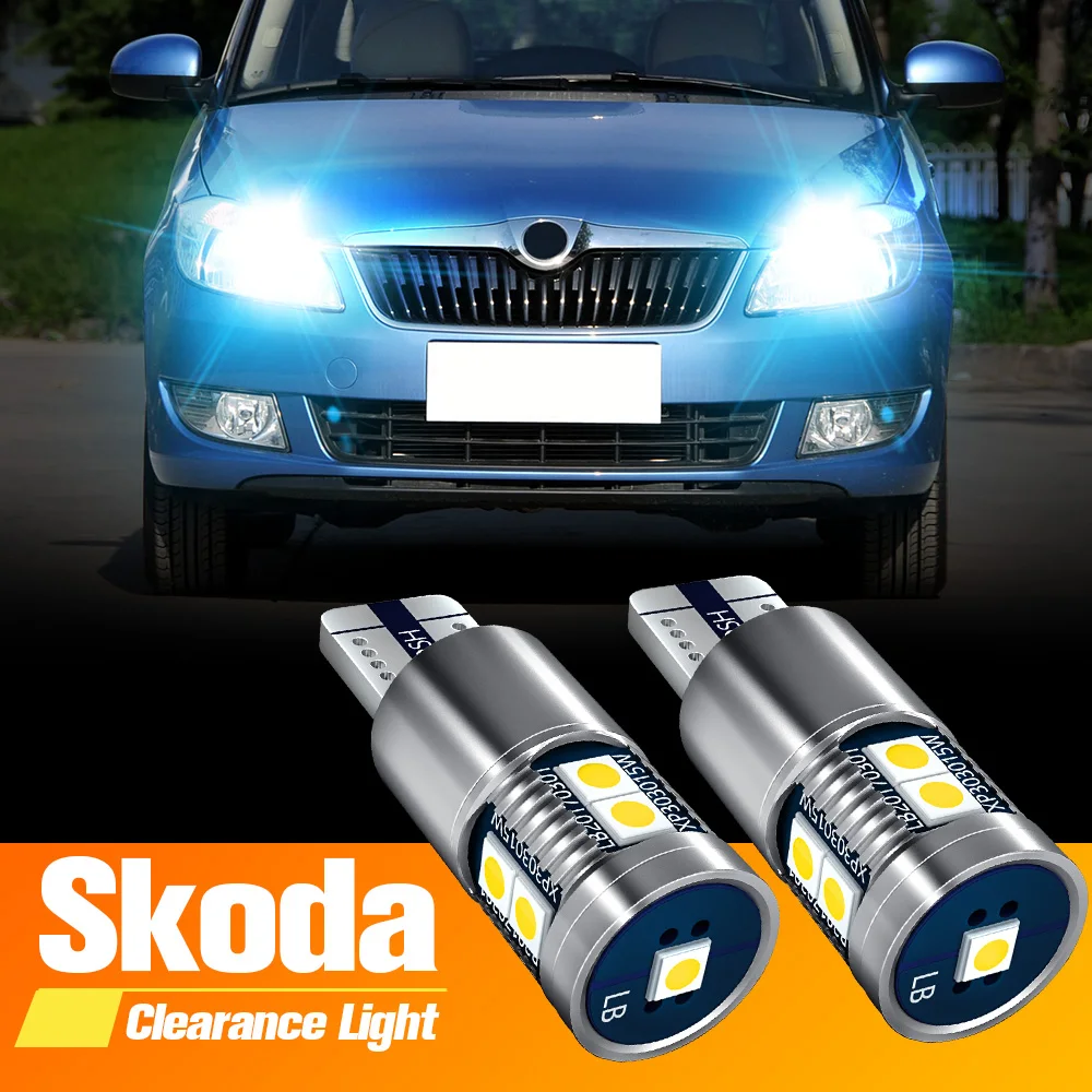 

2x LED Clearance Light Bulb Lamp W5W T10 Canbus For Skoda Fabia MK1 MK2 MK3 Felicia Superb Octavia 1 2 3 a5 a7 Rapid Yeti Karoq