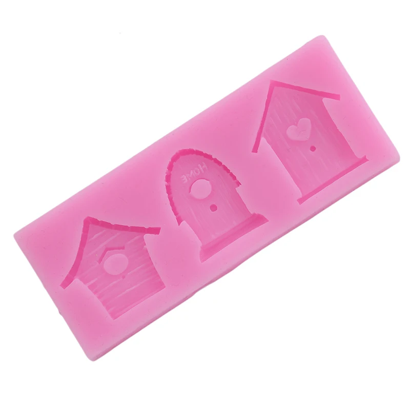 3D птичий домик 3 полости силиконовые формы помадка резинка паста Конфеты Шоколад