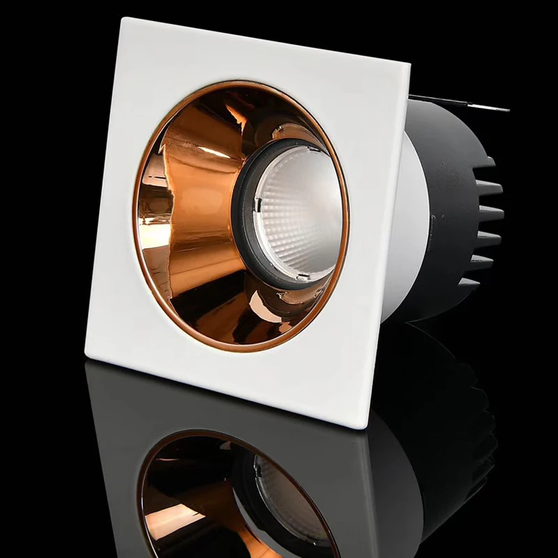 Встраиваемые квадратные приглушаемые светодиодные светильники 12W18W35W COB