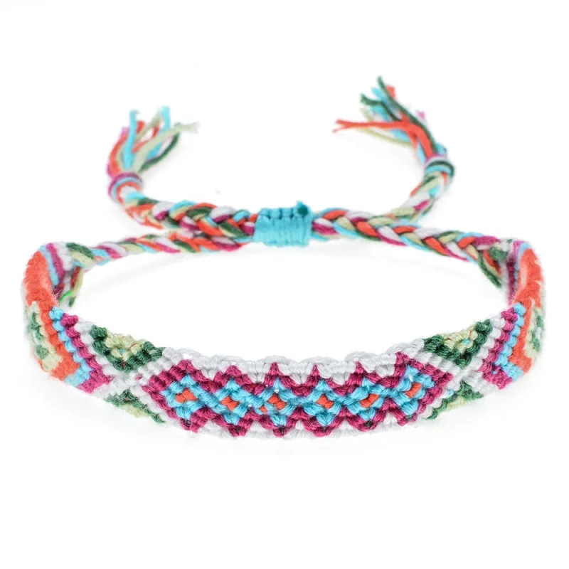 

New Hot Bohemian Thread Bracelet Retro Handmade Boho Multicolor String Cord Woven Braided Hippie Friendship Bracelets Women Men