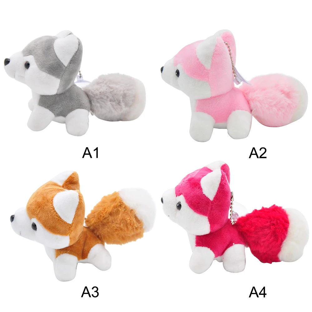 

Cute Small Husky Dog Plush Doll Toy Keychain Keyring Pendant Bag Car Key Holder Cute Pendant Keychain Pendant Jewelry Decoration