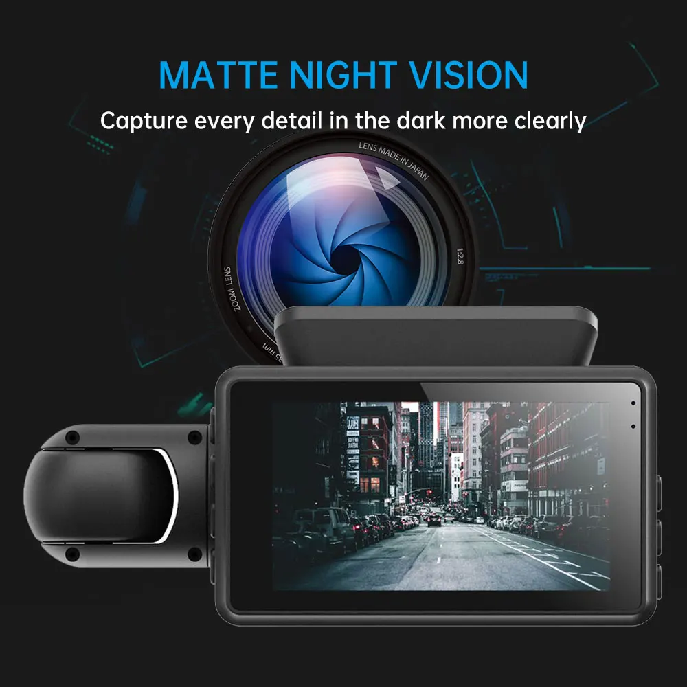 FHD Car DVR Camera New Dash Cam Dual Record Hidden Video Recorder 1080P Night Vision Parking Monitoring G-sensor | Автомобили и