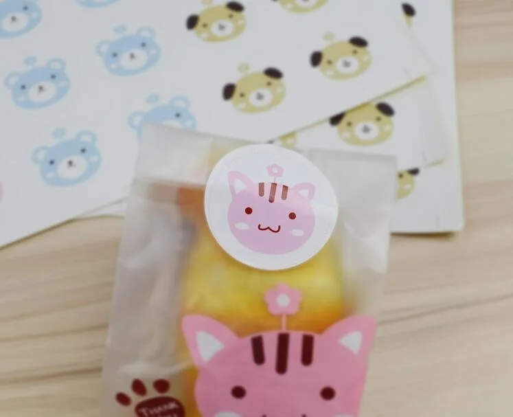 90 шт Чудесный дизайн в виде животного ручной работы торт упаковки этикетки из