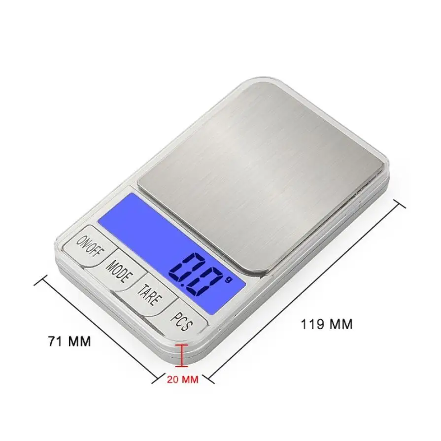 

Mini Portable Electronic Digital Scale 100g/0.01g Precision Weighing Jewelry Gold Silver LCD Display with Backlight Pocket Scale