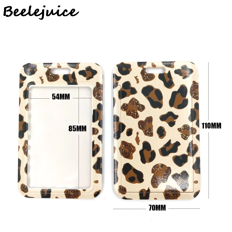 Чехол для кредитных карт с розовым леопардовым узором держатель удостоверения