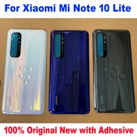 original glass best battery back cover housing door rear case for xiaomi mi note 10 lite mobile shell phone lid with adhesive
