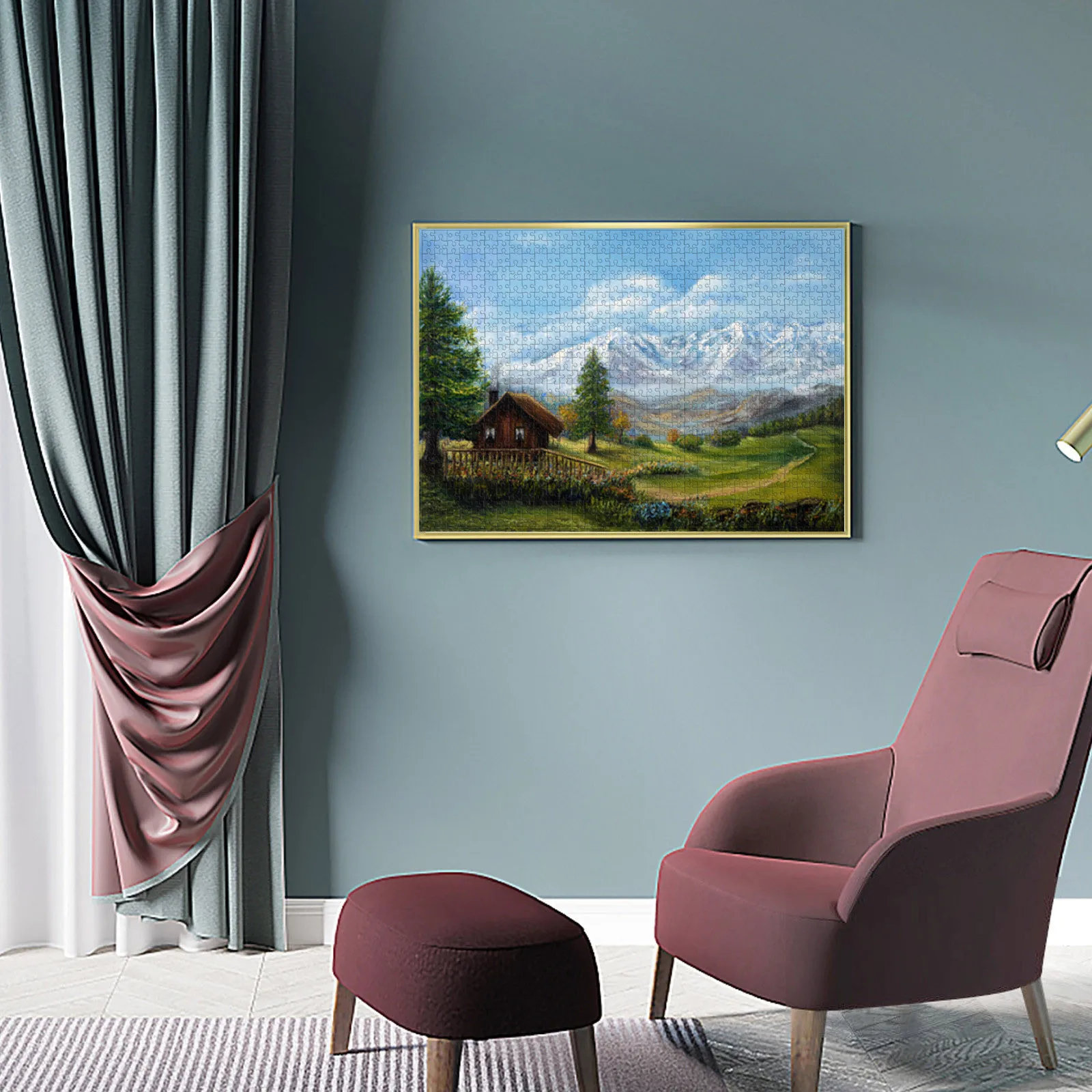 

HIINST Adults Jigsaws Picture Puzzles 300 Pieces Impressionist Mountain View Large Puzzle Game decompression Toys Kids Gift 2021