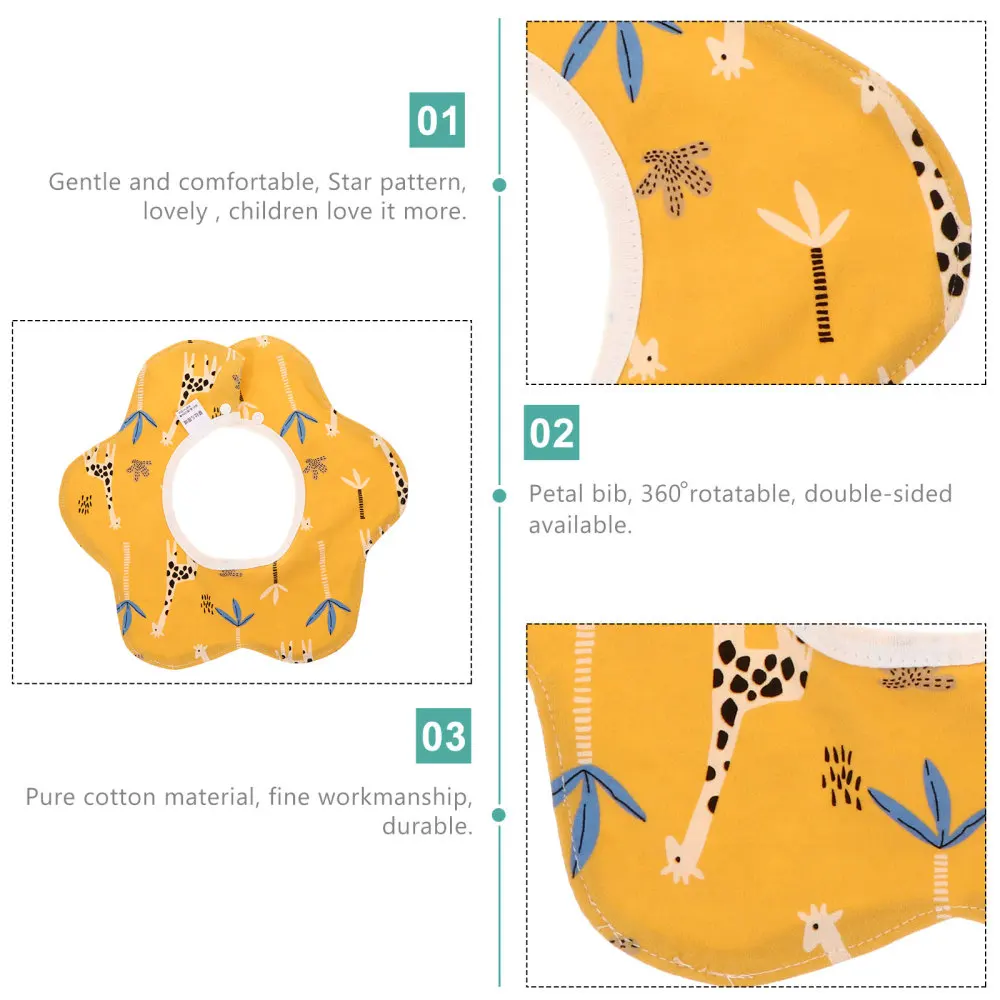 

1 Set 5Pcs Three Layers Baby Bibs Waterproof Newborn Infant Drool Bibs