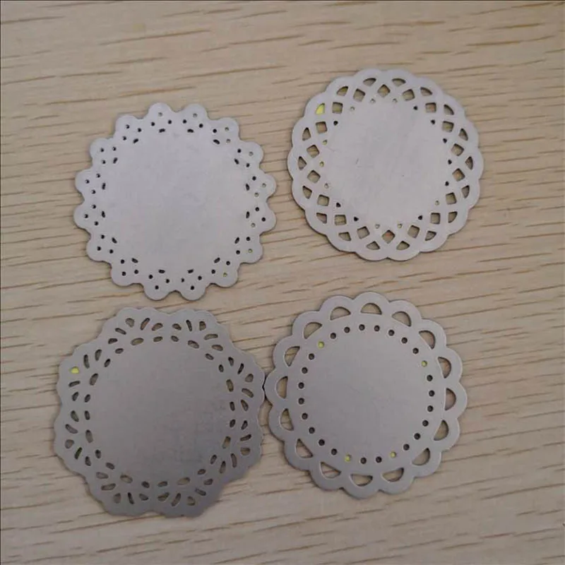 4 шт. кружевное платье с цветочным рисунком край металлический Трафаретный