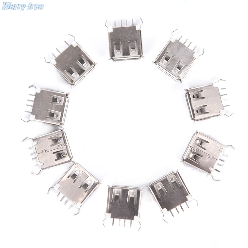 1 шт./5/10 шт. usb разъем типа A С Вертикальным Разъемом 13 мм с изогнутой фиксацией на 180