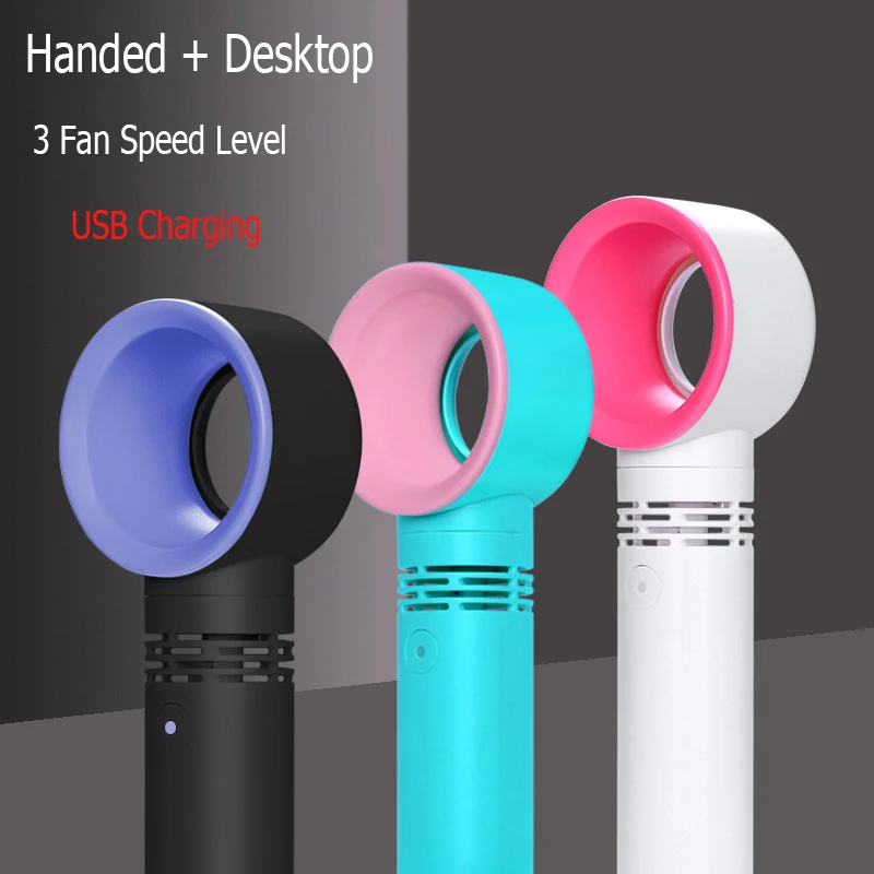 Мини вентилятор 1 шт. безлопастной Портативный зарядка через USB портативный