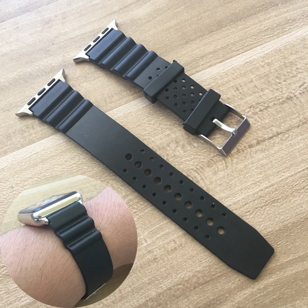Рекламный резиновый ремешок для Apple Watch 40 мм 44 38 42 серии 5 4 3 2 1 iWatch band Soft|Ремешки