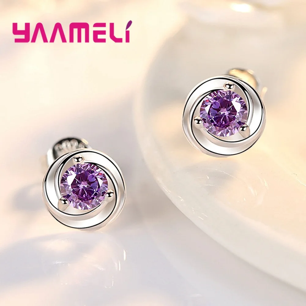 Милые маленькие серьги гвоздики серебро 925 пробы Сияющие ааааа + австрийские