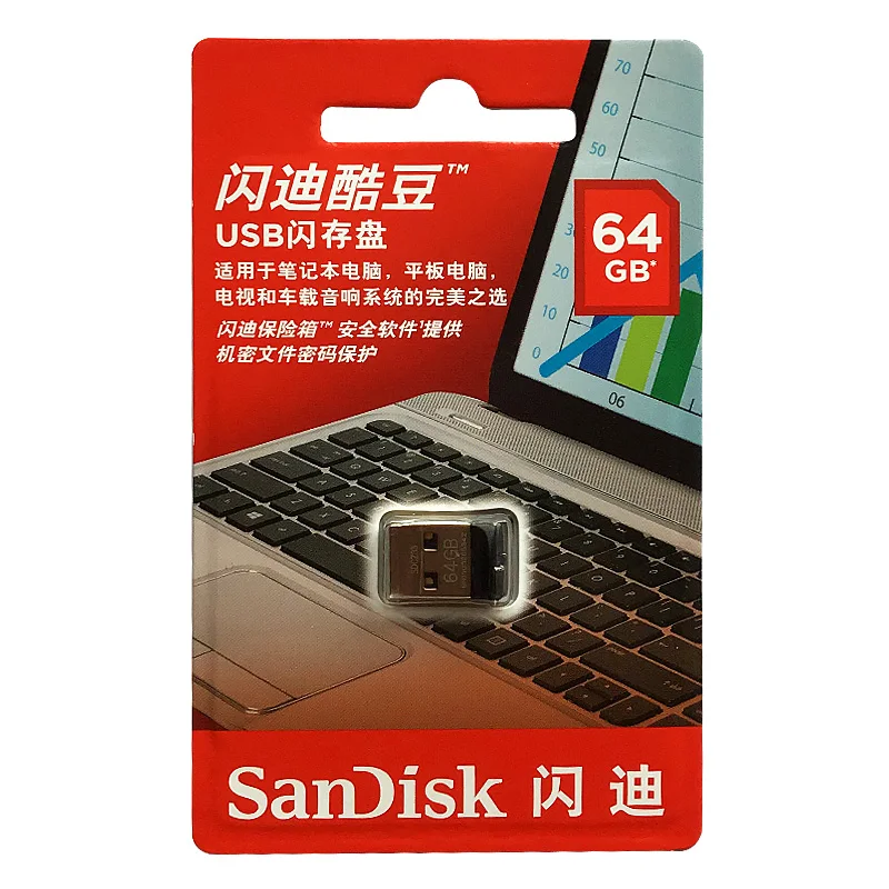 USB флеш-накопитель Sandisk оригинальный флэш-накопитель 64 ГБ 32 16 мини-флэш-карта