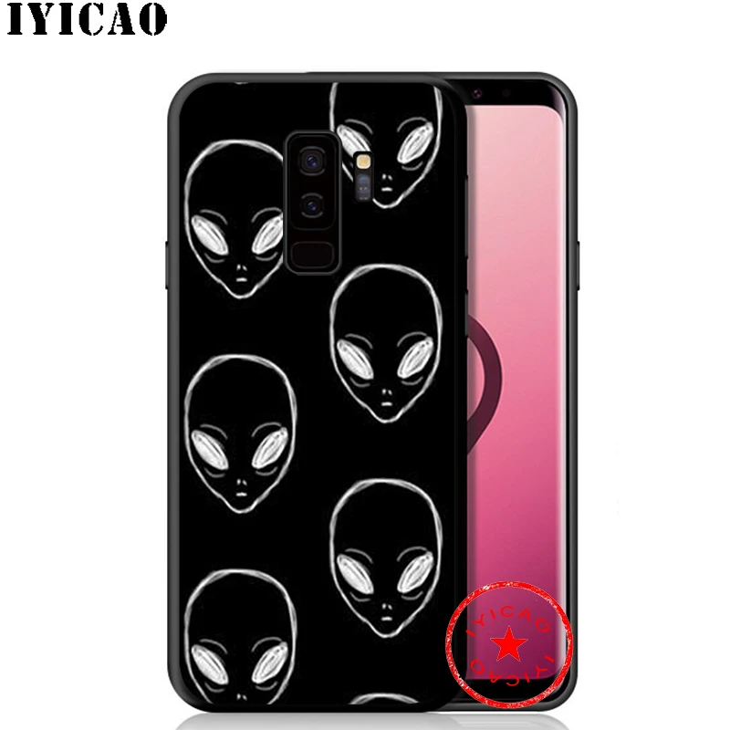 IYICAO Alien Funny Cute Soft Phone Case for Samsung Galaxy S10e S10 S9 S8 Plus S6 S7 Edge Note 10 9 8 |