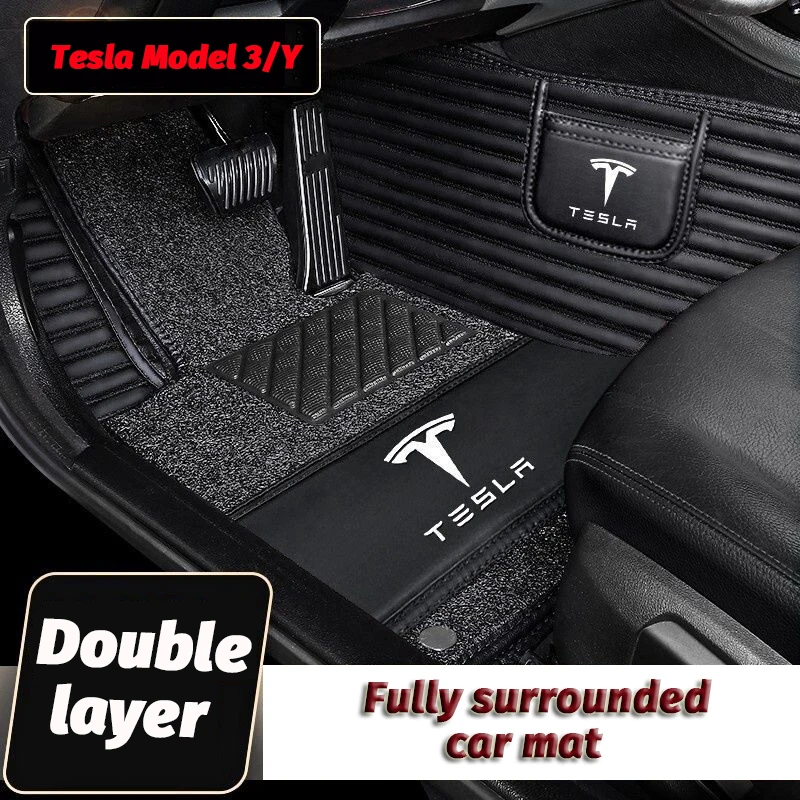 

Tesla Model 3 fully enclosed car mat waterproof double-layer Left Drive Foot pad Floor mat