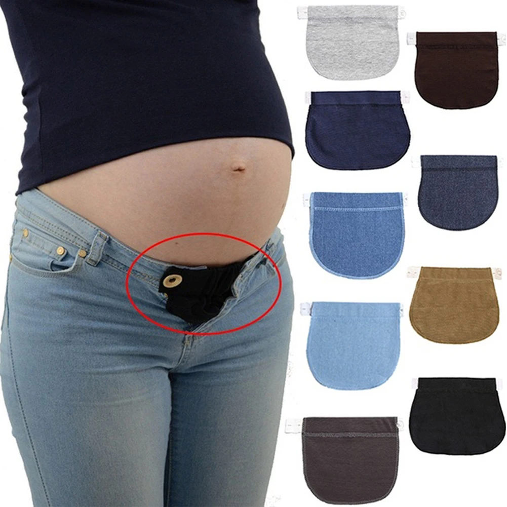 

1 Pcs Women Adjustable Elastic Maternity Pregnancy Waistband Belt Waist Extender Clothing Pants For Pregnant Sewing Accessories