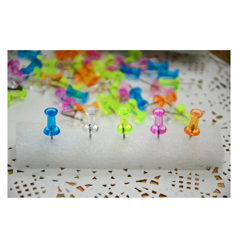 TEN WIN 100 шт./лот прозрачная цветная пробковая доска металлические шпильки для