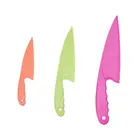 3 шт.компл. набор кухонных ножей для малышей, детский кухонный шеф-повар, нейлоновые пластиковые ножи для хлеба, нож для фруктов, тортов, салата, салат