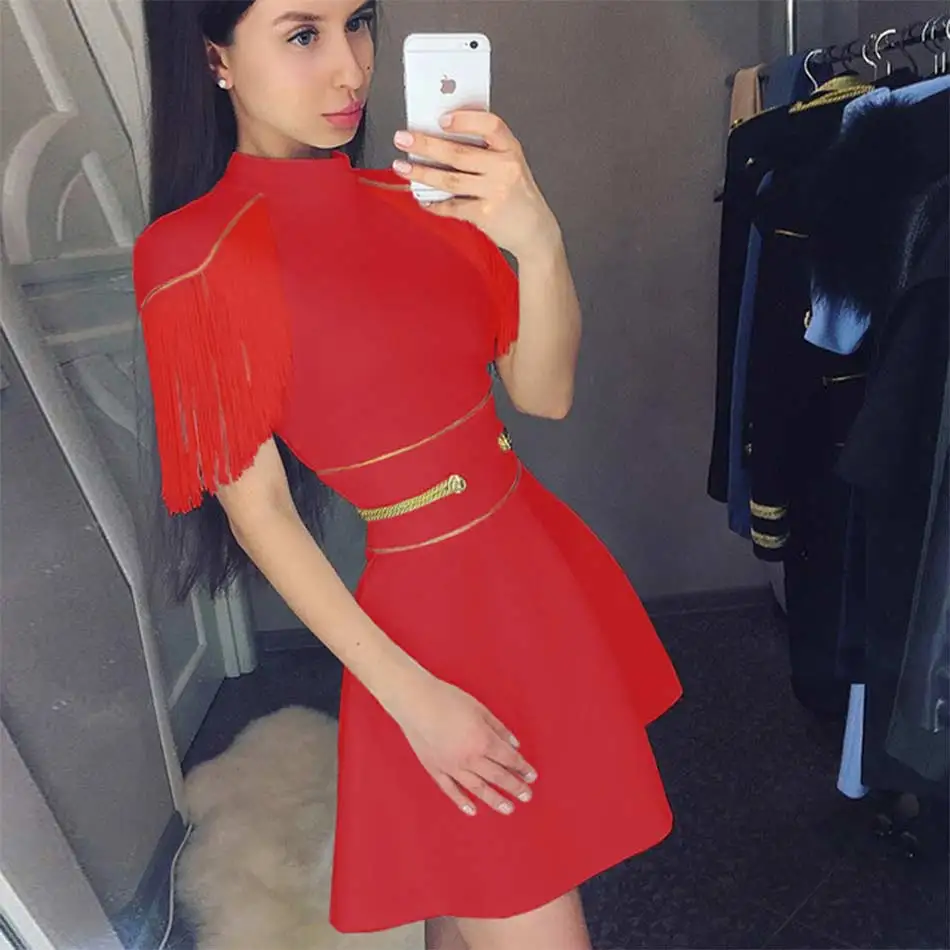 Женское Бандажное платье с коротким рукавом вечернее облегающее платье-трапеция