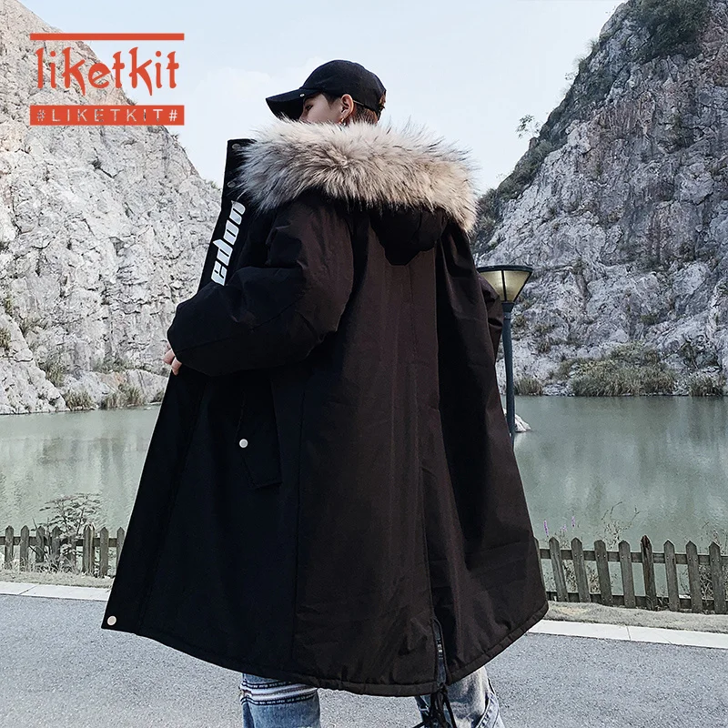 Liketkit зимние куртки и пальто для мужчин новинка 2019 японский стиль Харадзюку