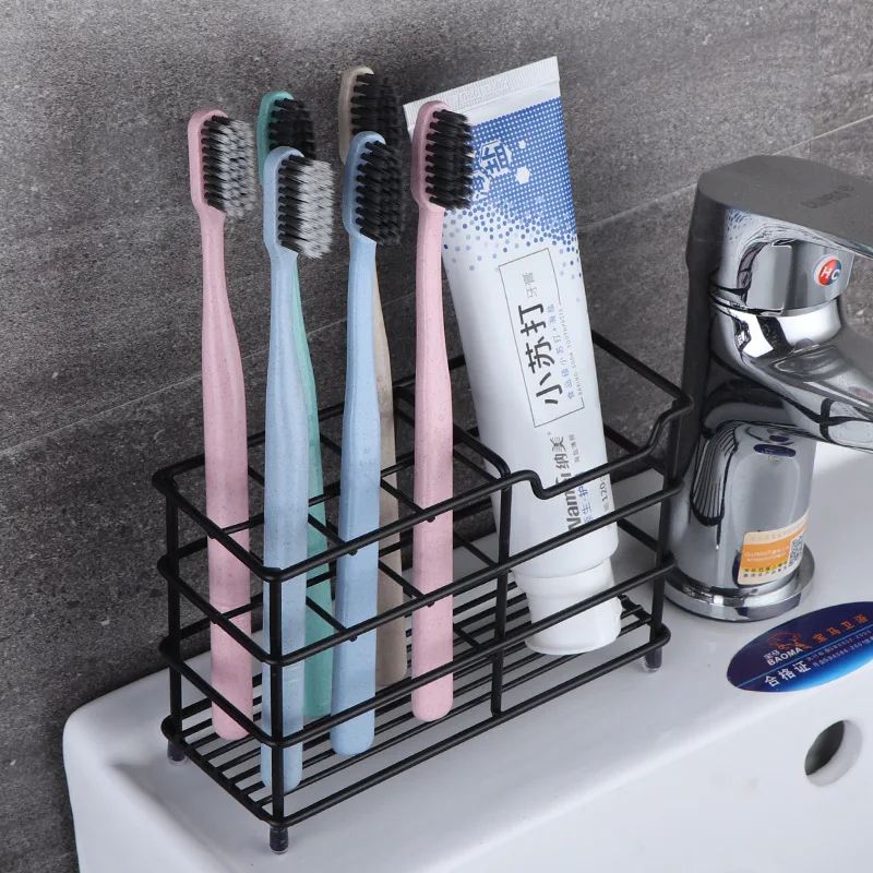 

Black and chrome stainless steel bathroom toothbrush toothpaste holder Bathroom accessories cup holder