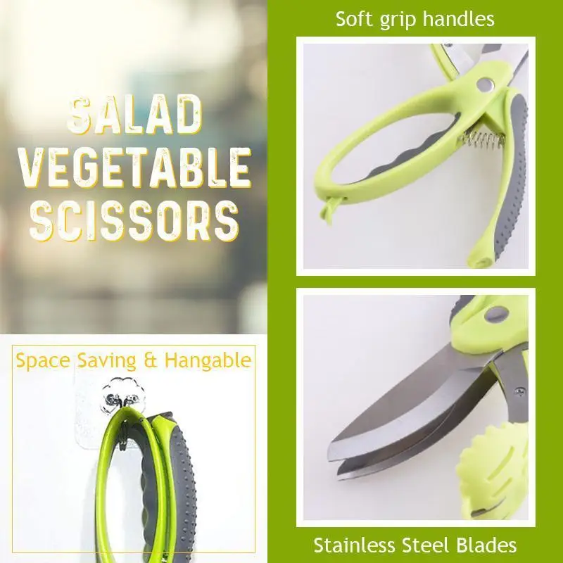 Multifunctional Kitchen Tools Scissors Onion Vegetable Fruit Cutting Herb Salad Chopper Shear Knife | Дом и сад