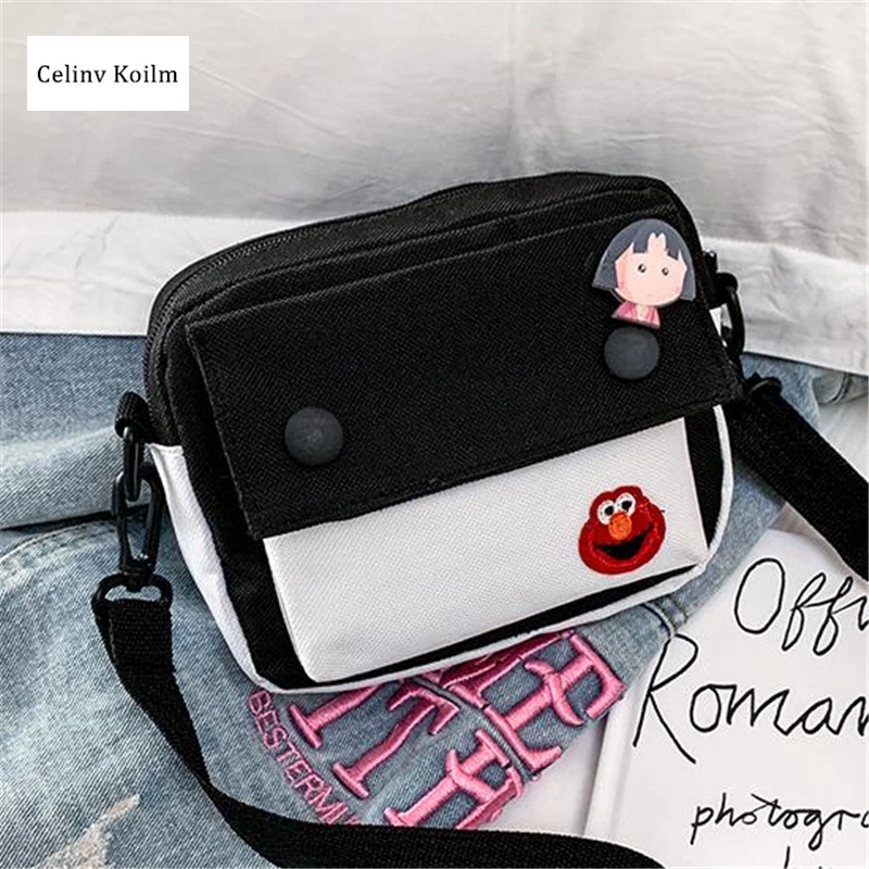 

Celinv Koilm Female Summer Creative Student Single Shoulder Cross-slung Small Flap Children Cute Cartoon Mobile Phone Bags