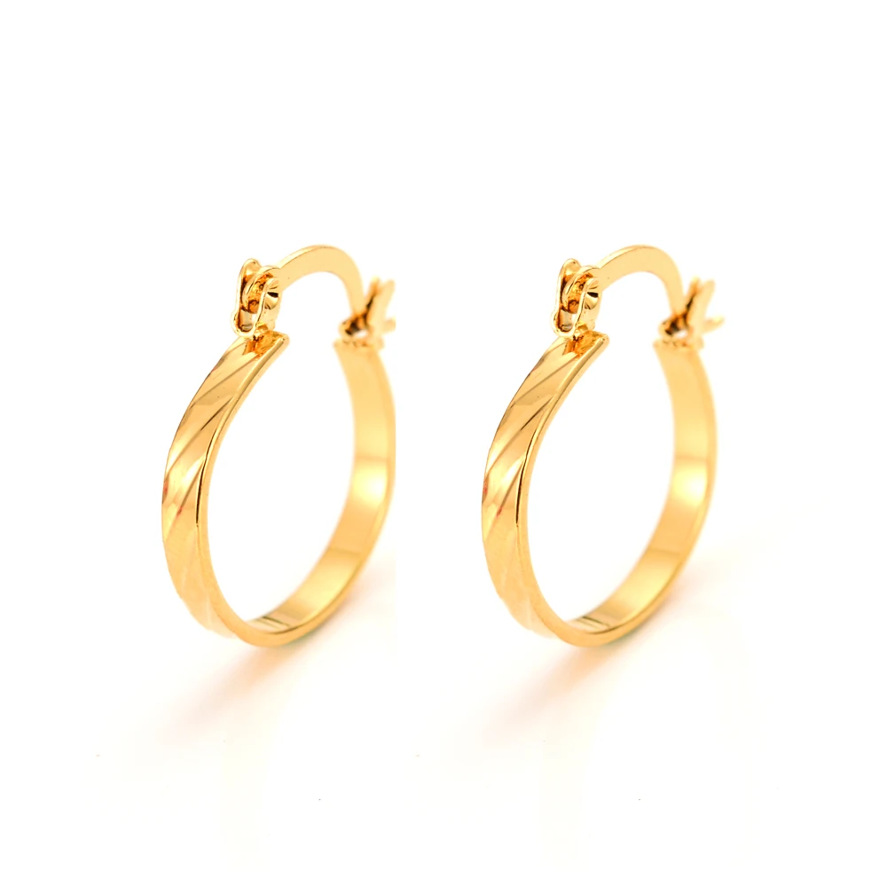 

Bangrui Gold Color Copper Hoop Earrings for Women Small Simple Round Circle Middle Ear Rings Accessories