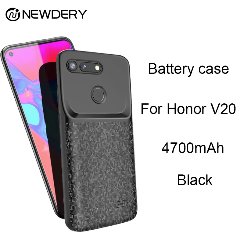 Honor V20 4700mAh NEWDERY чехол для аккумулятора для Honor nova 3 20 pro 8 8X9 9X10 Lite V20 чехол для внешнего зарядного устройства для huawei P20 Lite nova 3E power bank - Цвет: Honor V20 4700mAh