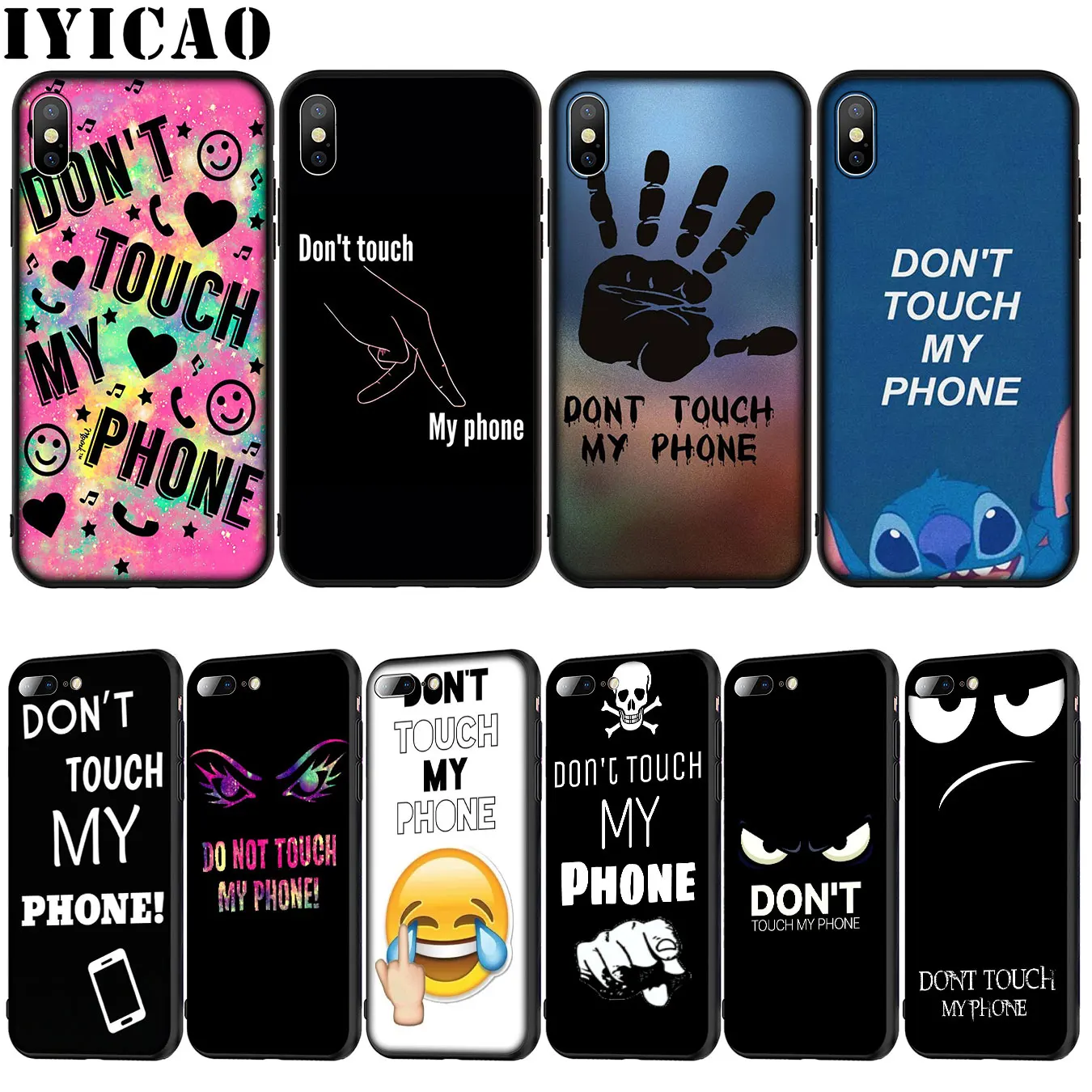 IYICAO и надписью Don't touch my phone (не трогай мой Мягкий силиконовый чехол для iPhone 12 мини
