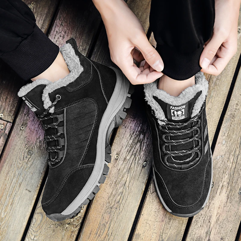 Online Baru Kedatangan Wanita Hiking Sepatu Musim Dingin Kulit Bulu Hangat Pergelangan Kaki Sepatu Bot Salju Sepatu Outdoor Sepatu Gunung Olahraga Climbing Boot