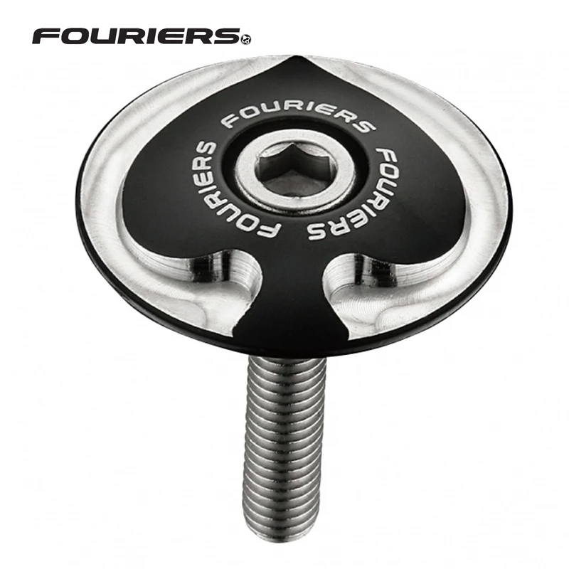

1pc FOURIERS Bicycle Stem Top Cap With Screw Poker Logo for 28.6mm 1 1/8" Steerer MTB Bike Parts