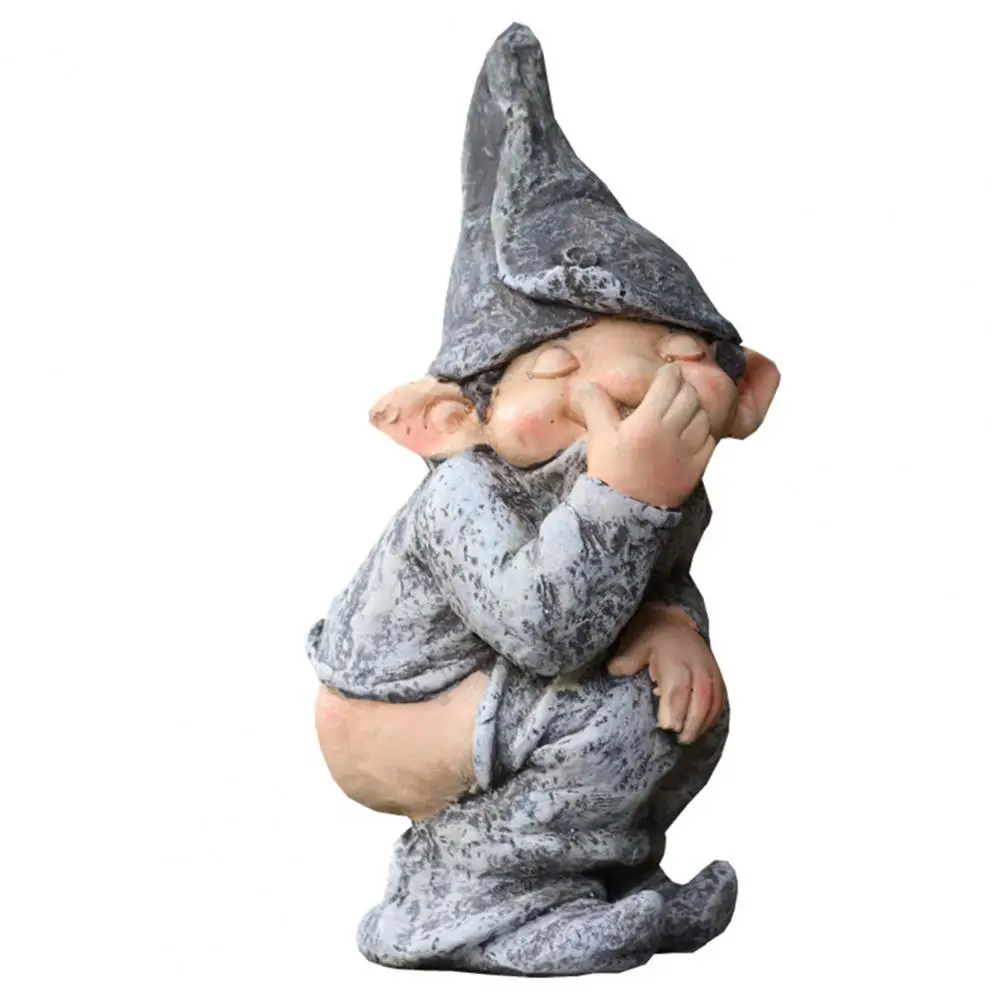 

Funny Gnome Miniature Dwarf Figurine Statue Gardening Decor for Gard Realistic Practical Resin Crafts Display Mold Simulation