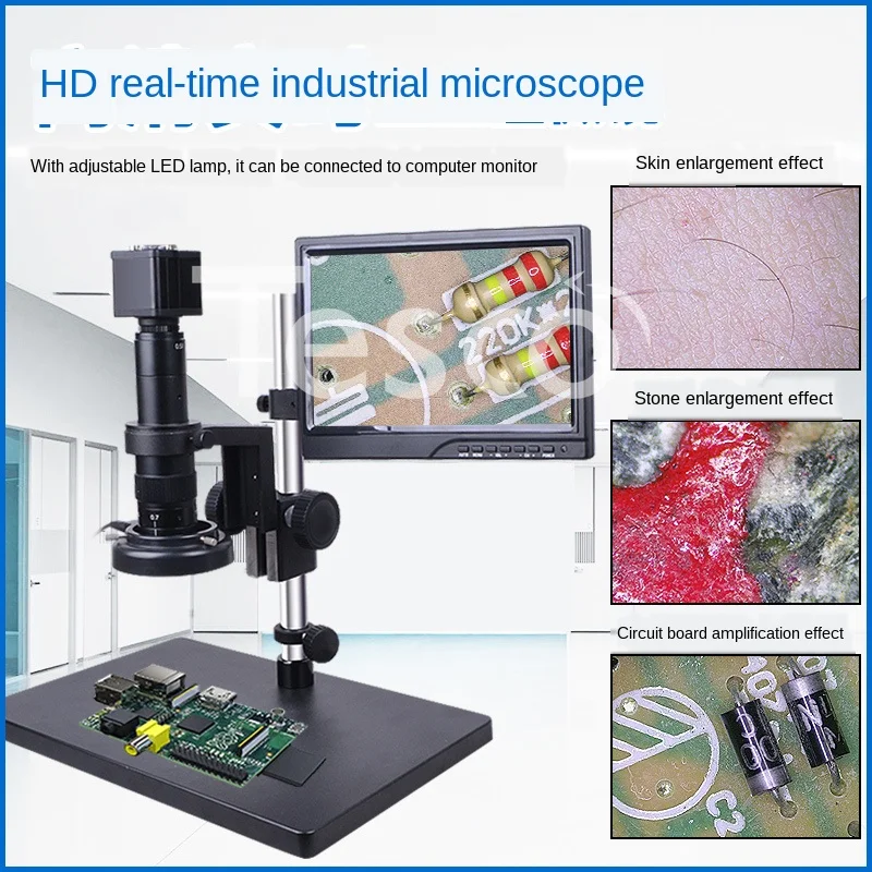 CCD digital optical electronics industrial microscope biological with display camera and computer vlogging camera