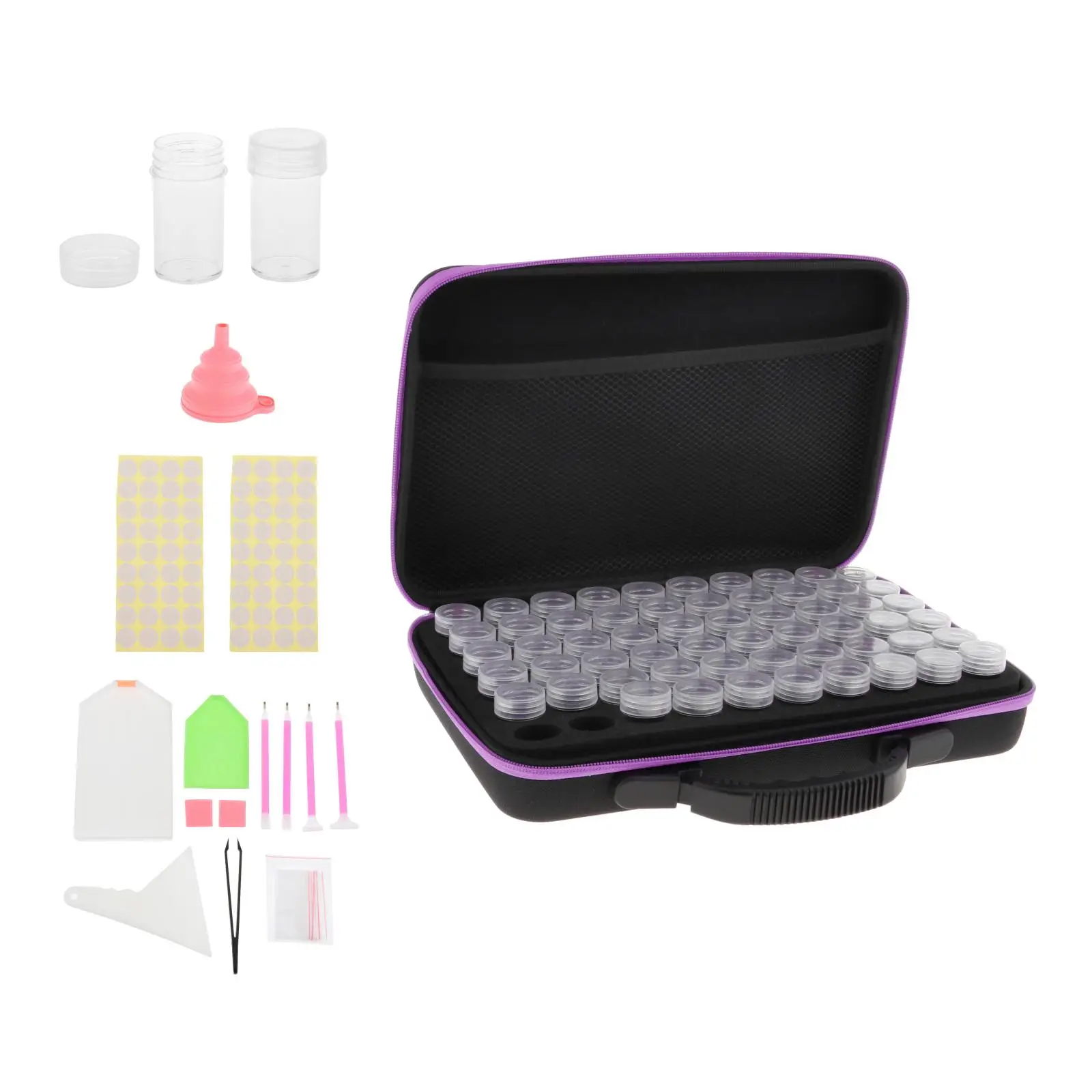 

Diamond Painting Case Storage Accessories Box Embroidery 60 Slots w/ Tools