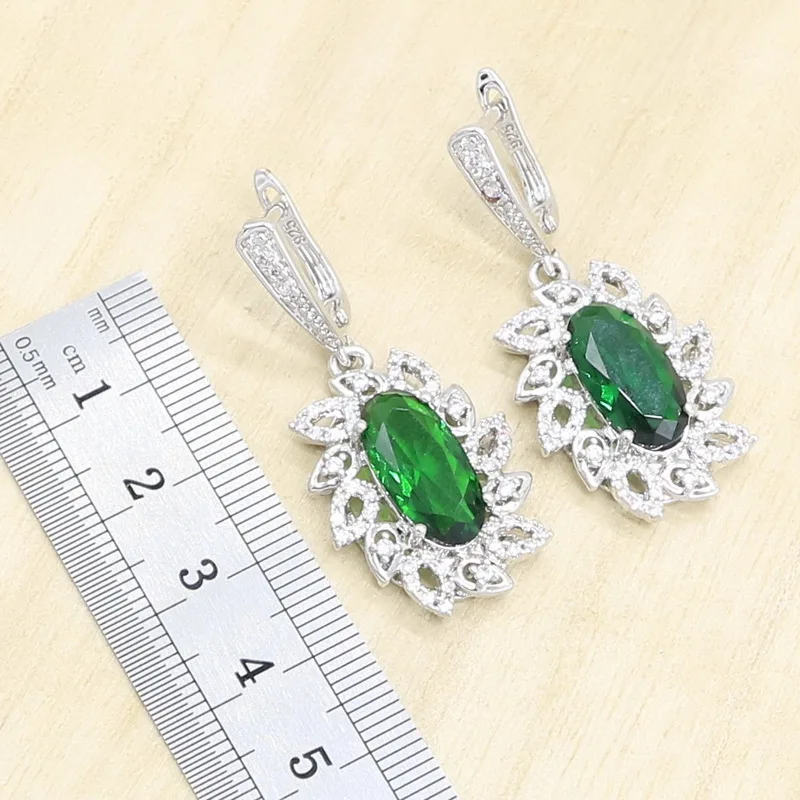 Набор украшений для женщин сережки ожерелье кольцо Подарочная коробка синий